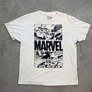 Mens Marvel White T-Shirt - L